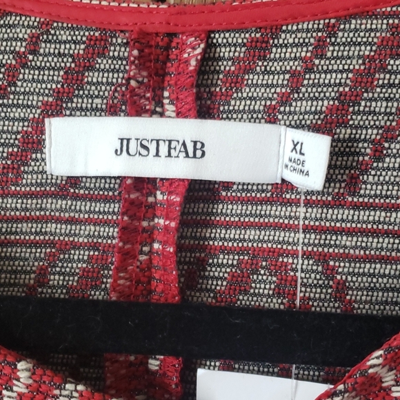 Red casual jacket - Picture 3 of 4